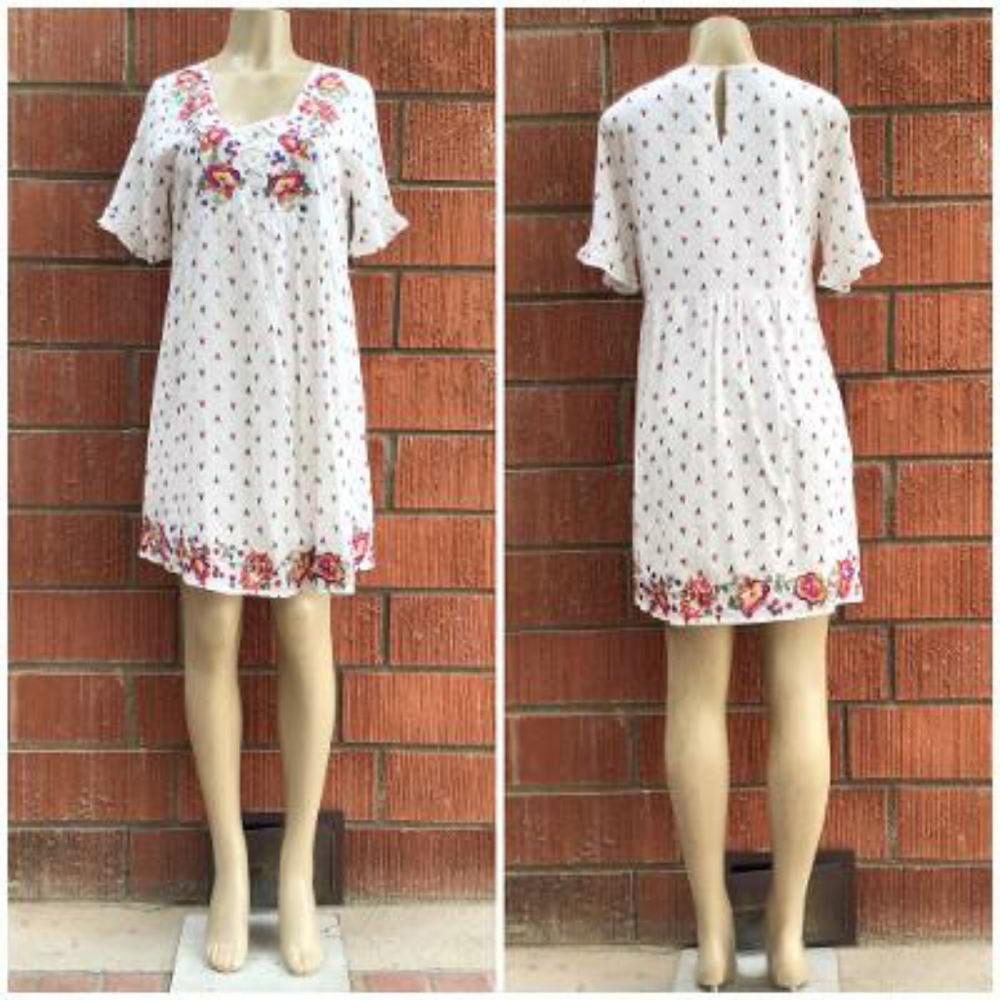 SKIES ARE BLUE Stitch Fix Boho Embroidered Dress - Picture 7 of 10